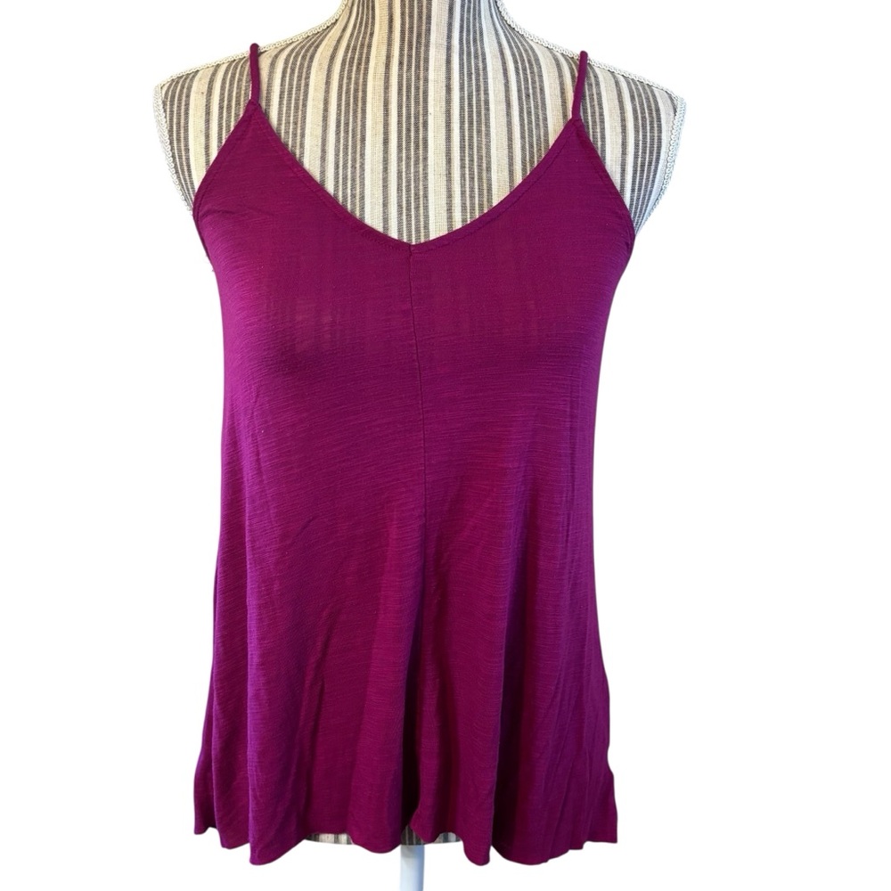 American Eagle Outfitters Camisole XS Fuchsia Pink V-Neck Spaghetti Straps Y2K